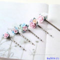 Ceramic Jewelry Original Handmade Ceramic Flower Bronze Hair Clip